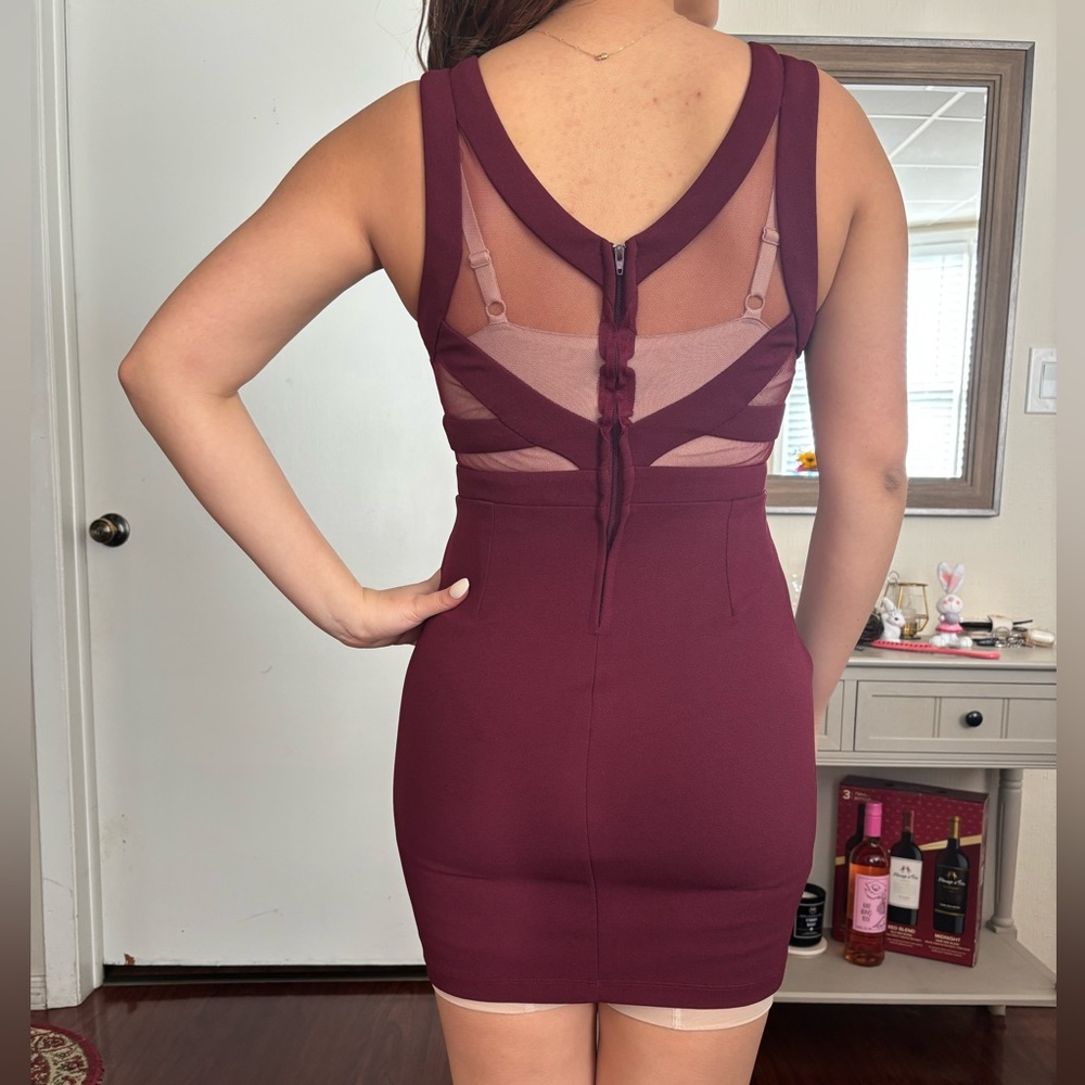 Speechless Red Ribbed Sleeveless Mini Dress